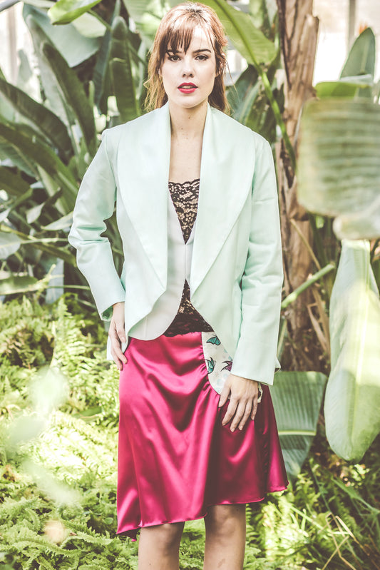 Americana entallada verde