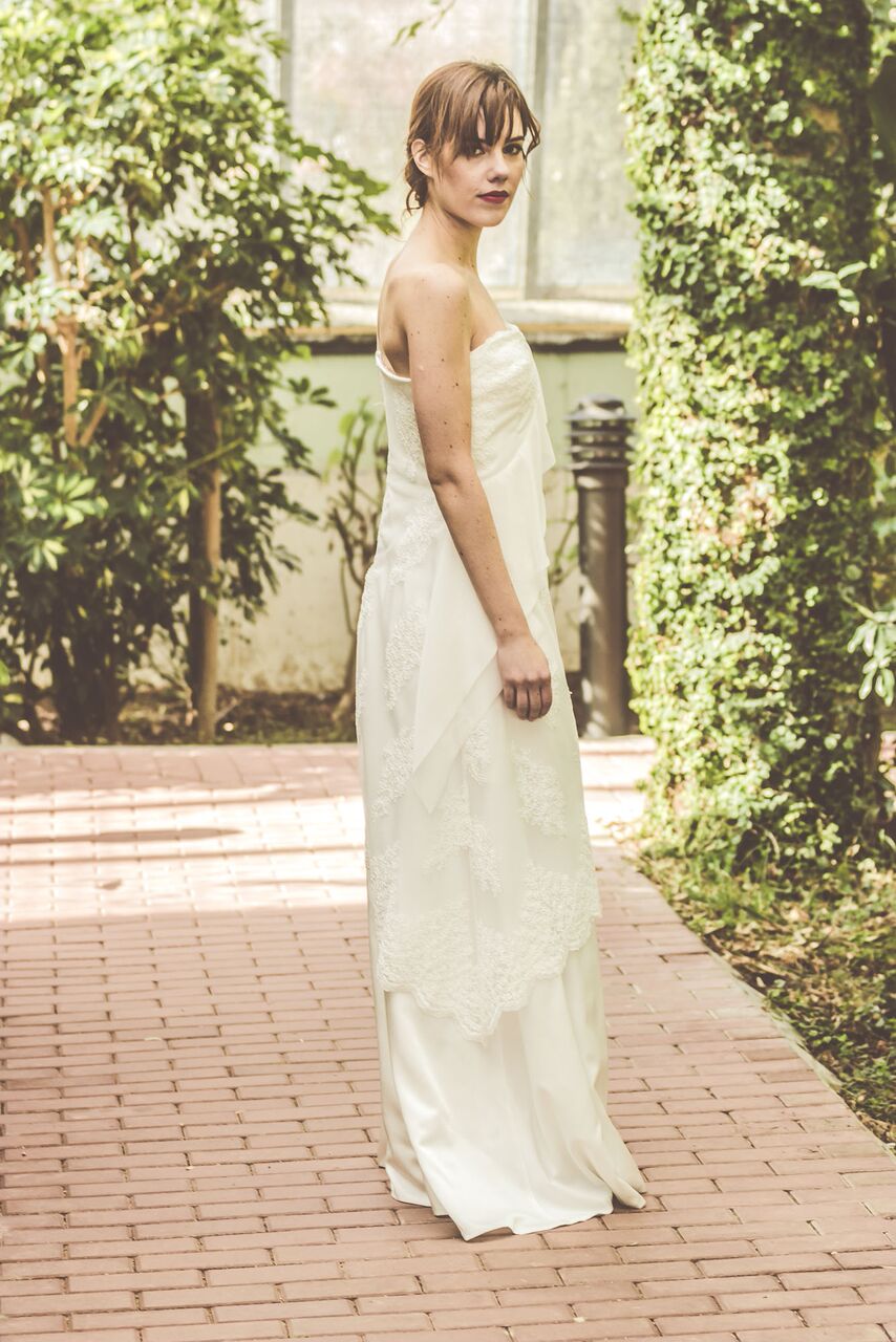 Vestido escote corazón de novia