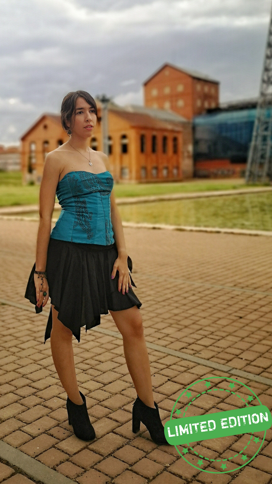 Corse gotico estampado azul mykonos