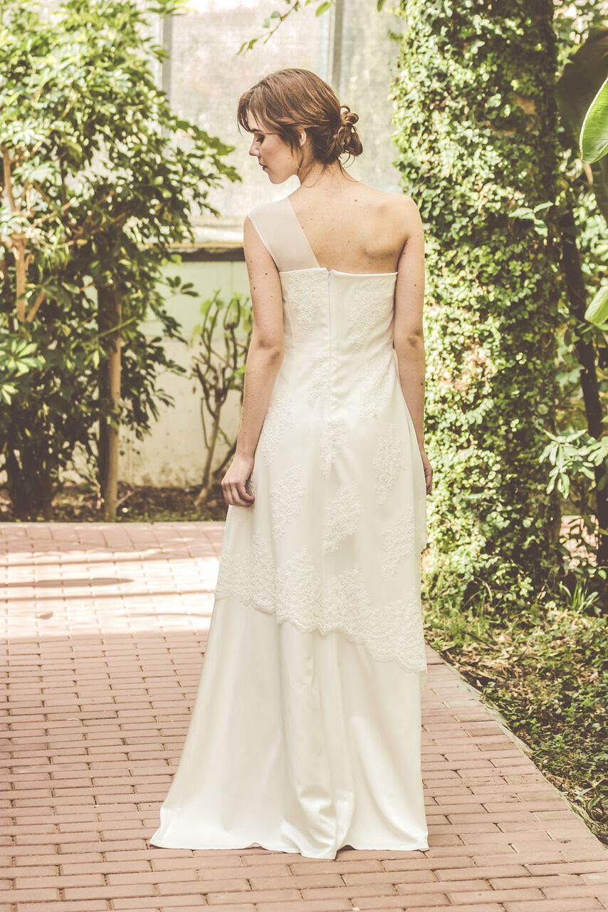 Vestido escote corazón de novia