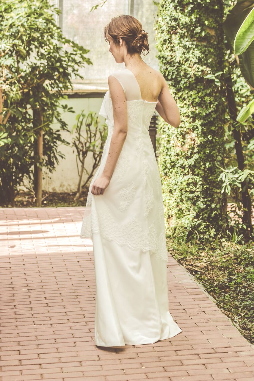 Vestido escote corazón de novia