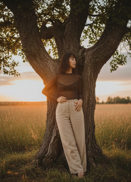 Top de tul con brillantes